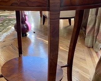 William Switzer flame mahogany occasional table with drawer. Photo 3 of 4. 