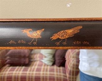 Friedman Brothers Williamsburg Collection reproduction ebony chinoiserie mirror. Measures 48" H x 19" W. Photo 3 of 3. 