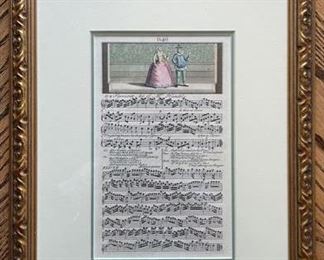 Trio of Calliope of English Harmony hand-colored copper engravings. Circa 1738. H. Roberts. Unframed engraving measures 5" x 8". Photo 1 of 4. 