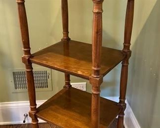 Vintage Mahogany Etagere with Lectern. Measures 17" W x 13" D x 46" H. Photo 2 of 3. 