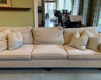 Henredon three-seat sofa with down-filled cushions. Measures 108" x 42".  Photo 1 of 4. 
