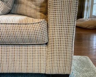 Henredon three-seat sofa with down-filled cushions. Measures 108" x 42".  Photo 2 of 4. 