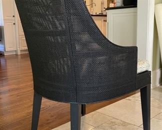 Set of 4 Crate & Barrel ebony wicker dining chairs. 19" Seat Height. Photo 2 of 2. 