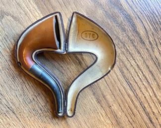 Vintage Leather Pipe Case & Pipe. Photo 2 of 2. 