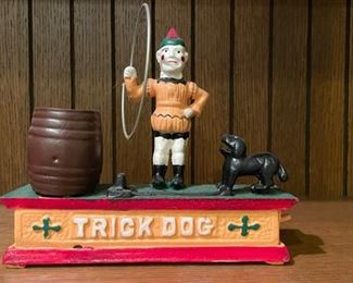 Trick Dog Metal Bank. 
