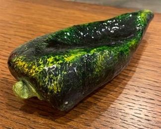Papier mache poblano pepper. 