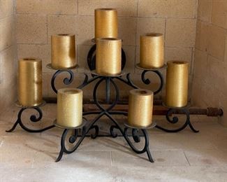 Metal Fireplace candelabra. 
