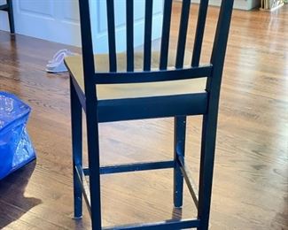 Set of 4 distressed ebony counter stools. Seat height: 24.5" H. Photo 2 of 2. 