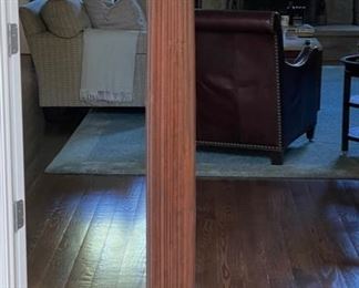 Antique fluted oak column from early 20th century - 2 available. Each measures 58" H. Base measures 13" x 13."