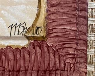 Original bunny folk art signed by artist. Measures 27" W x 9" H. Photo 2 of 2. 