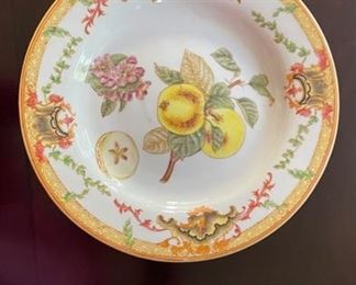 Set of 4 Mark Roberts decorative fruit plates with stands. Photo 1 of 5. 