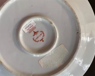 Set of 4 Mark Roberts decorative fruit plates with stands. Photo 2 of 5. 