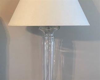 Pair of Glass table lamps. Each measures 30" H. 