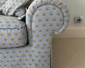 Taylor King upholstered sofa. Measures 80" W x 34" D. Photo 4 of 4. 