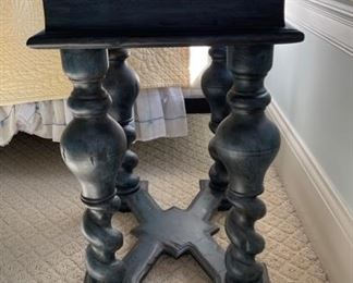 Kravet Turned-Leg Side Table. Measures 24" W x 20" D x 26" H. Photo 2 of 3. 