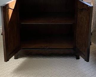 Kravet Cabinet-Style Side Table with Shelf. Measures 24" W x 20" D x 26" H. Photo 2 of 3. 
