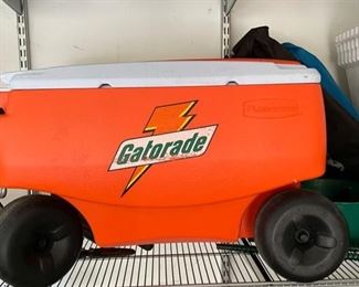 Gatorade Cooler on Wheels. 