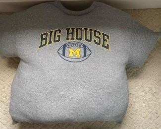 University of Michigan Big House Stuffed T-Shirt Pillow. 