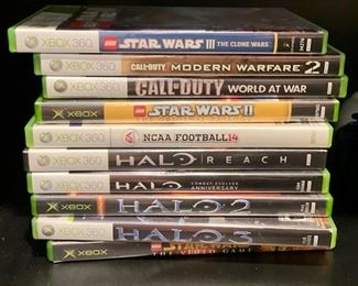 XBOX 360 Games including Star Wars, Halo, Call of Duty, etc. 