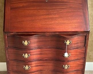 Chippendale Style Mahogany Secretary Desk