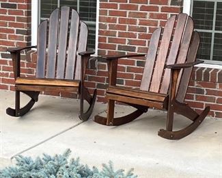 Pair of Adirondack Rocking Chairs