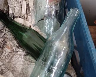 Old bottles and canning jars