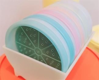 Vintage Tupperware coaster set