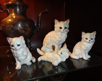 Vintage Lefton Persian Cat Figurines 
