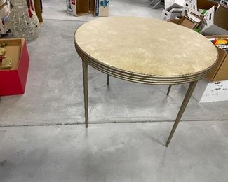 Vintage round card table 