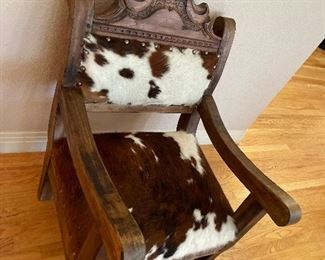 Cow hide chair 