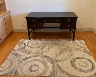 Desk and rug
