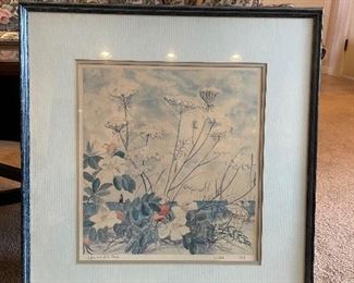 M.E. Grinnell Post Titled/Numbered Lithograph