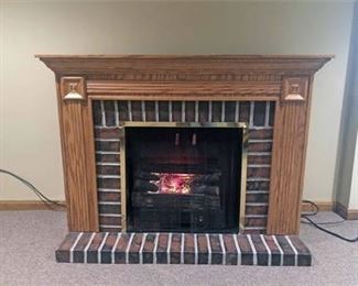 Wood Mantel Fireplace