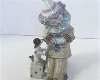 Lladro Pierrot With Concertina Figurine