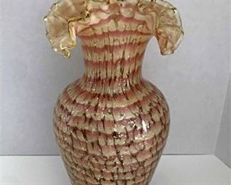 Ruffled Glass Vase 