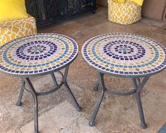 Mosaic side tables