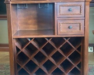 Wine storage cabinet and bar center