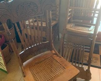 Set of five antique chairs