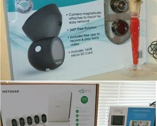 Dash Cam, Arlo Security Cameras, Ring door bell