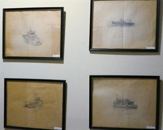Boat and ship vessel sketches