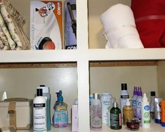 Linens, health and beauty items