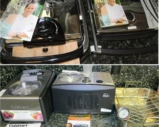 Kitchen Appliances Wolfgang Puck Bistro and Cuisinart - very gently used.  Ice cream freezers, sandwich makers