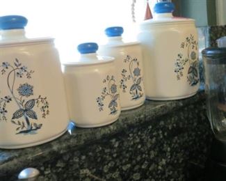 Blue Onion canister set.  Blender