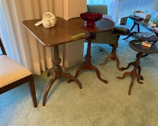 ASSORTMENT OF MAHOGANY CHIPPENDALE STYLE TABLES