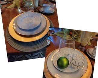 Lots of dishes, chargers and place settings!
