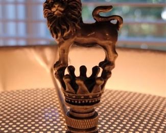 This is a finial on top of a lamp, but I just had to feature this regal looking gentleman!