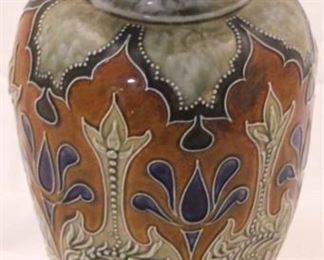 4 - Antique Royal Doulton Lambeth pottery vase 14" tall x 7"