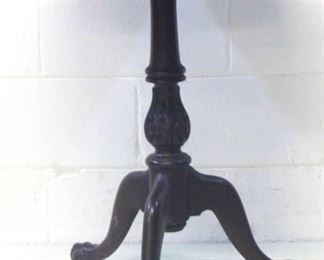 6x - Mahogany Carved Claw Foot Drum Table 28 x 23