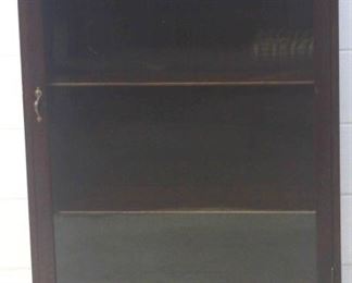 10x - Mahogany 1-Door Bookcase Queen Anne Legs on wheels - 50 x 30 x 13