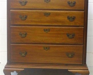 11x - 4-Drawer Mahogany Chest w/ Bracket Feet 37 x 33 1/2 x 21